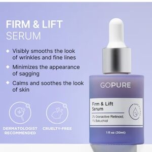 goPure Actives Firm & Lift Serum - Anti-Aging Serum with Retinol
